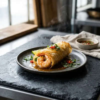 Thai Shrimp Wrap – Flavor-Packed Golden Perfection
