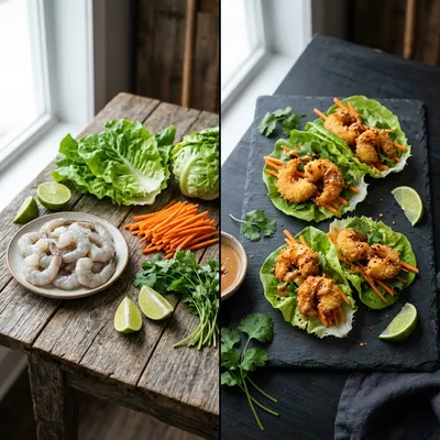 Thai Shrimp Wraps – Flavor-Packed Easy Dinner - cooking process