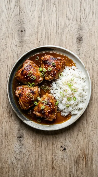 Baked Chicken Thighs in Honey Soy Sauce - cooking process