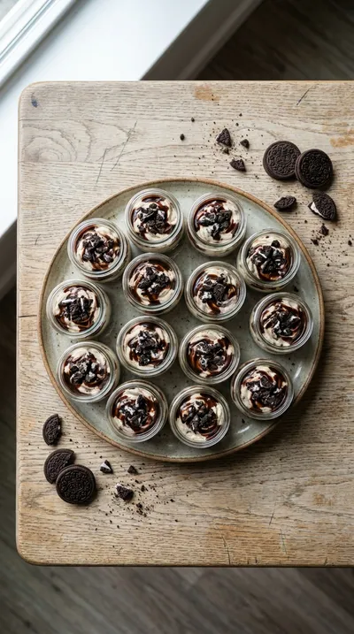 Oreo No-Bake Cheesecake Cups - cooking process