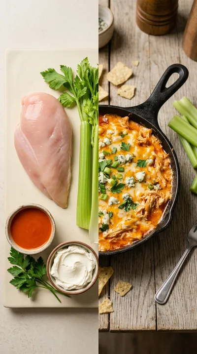Easy High-Protein Buffalo Chicken Dip - ready to serve