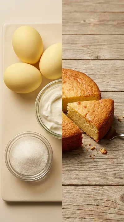 Creamy Yogurt Cake – 3 Ingredient Dessert - ready to serve