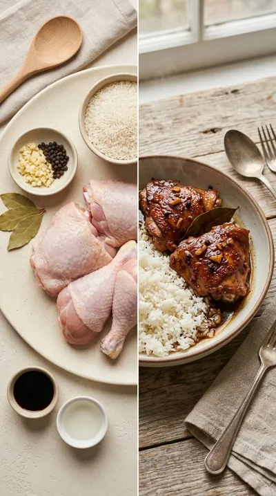 Filipino Chicken Adobo - ready to serve