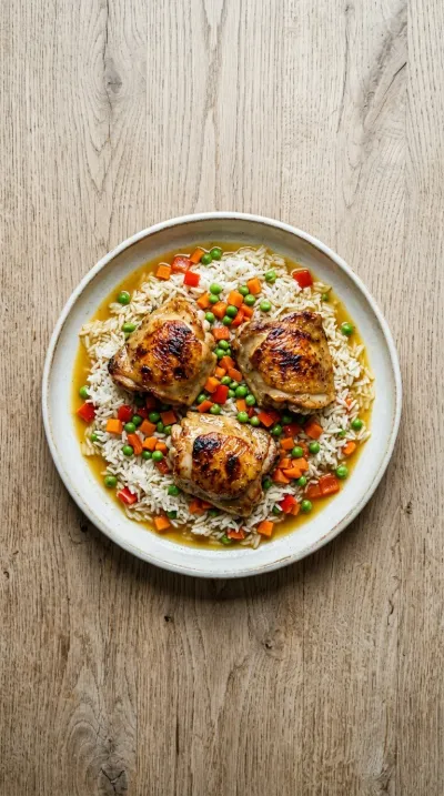 One-Pot Chicken and Rice - cooking process