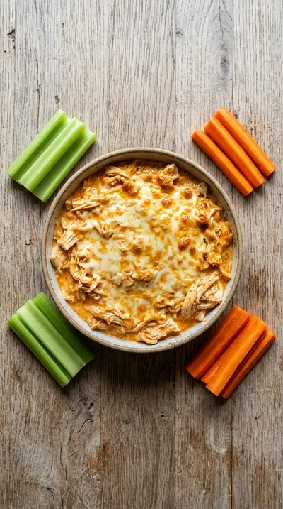 5-Ingredient Crockpot Buffalo Chicken Dip - cooking process