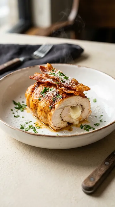 Baked Chicken Breast with Cream Cheese & Turkey Bacon
