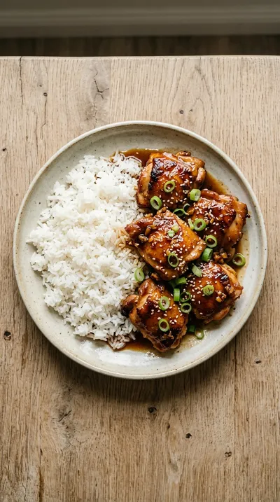 Honey Garlic Boneless Chicken Thighs - cooking process