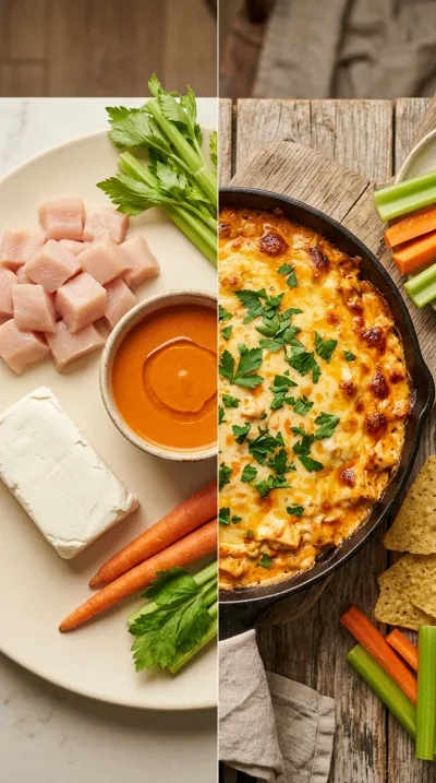 Hot Buffalo Chicken Dip - ready to serve