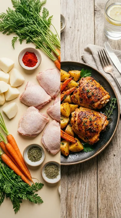 Oven Baked Chicken Thighs – Easy Weeknight Dinner - ready to serve