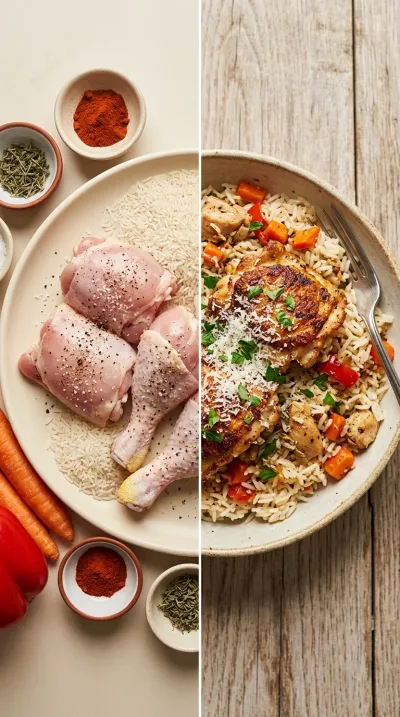 One-Pot Chicken and Rice - ready to serve