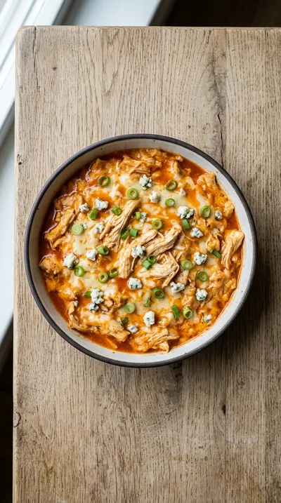 Crockpot Buffalo Chicken Dip - cooking process