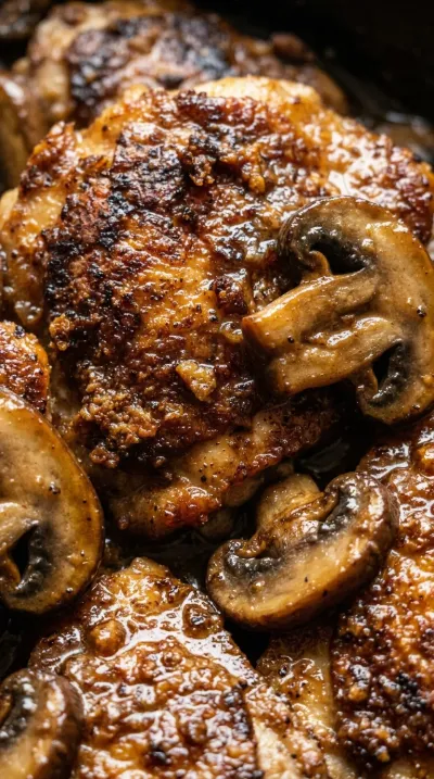 Classic Chicken Marsala with Mushrooms - ingredients preparation