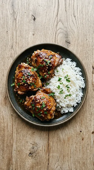 Honey Garlic Chicken Thighs – Easy One-Pan Dinner - cooking process