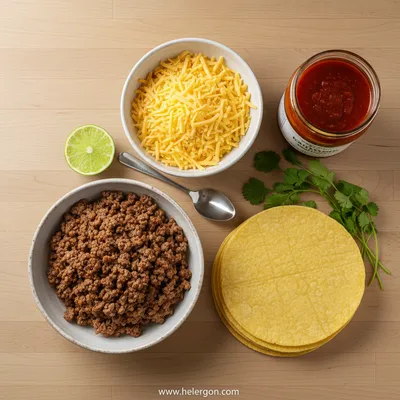 5-Ingredient Beef Enchiladas - cooking process
