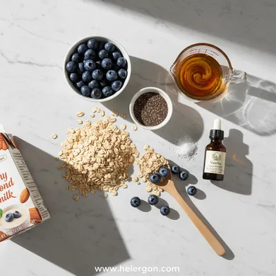 Blueberry Overnight Oats - cooking process