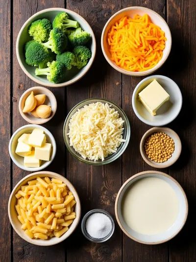 Broccoli Cheese Pasta – Easy Weeknight Dinner - ingredients preparation