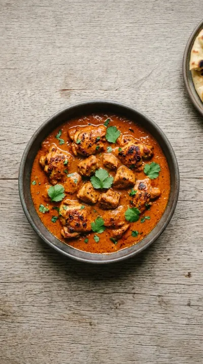 Restaurant Style Butter Chicken - cooking process