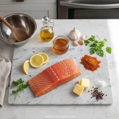 Cajun Honey Butter Salmon – Easy One-Pan Dinner - cooking process