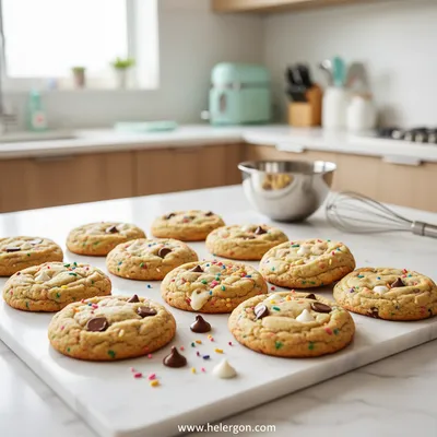 Cake Batter Chocolate Chip Cookies