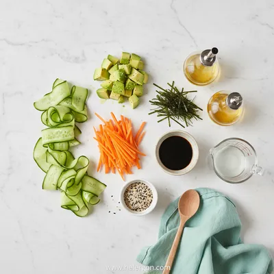 California Roll Cucumber Salad – Easy Quick Recipe - cooking process