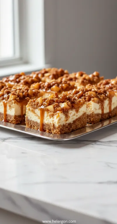 Caramel Apple Cheesecake Bars – Easy Sweet Dessert