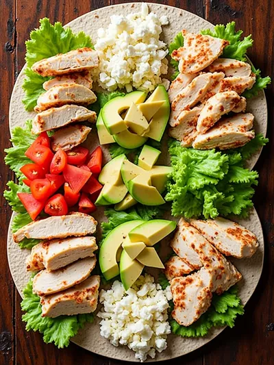 Cheesy Garlic Chicken Wraps – Easy Weeknight Dinner - ingredients preparation