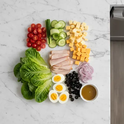 Easy Classic Chef Salad - cooking process