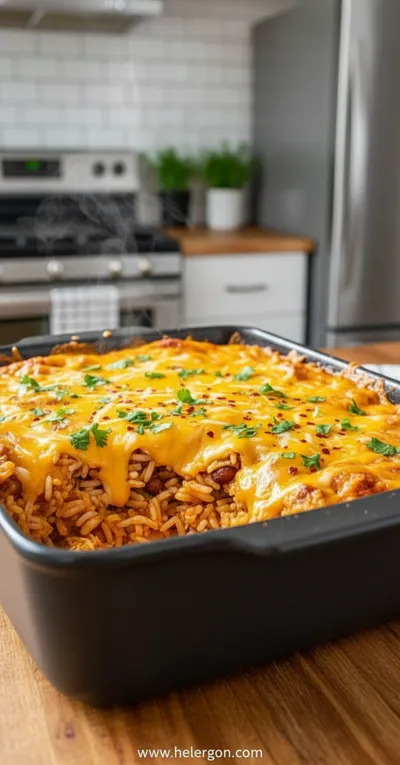 Chicken Enchilada Rice Casserole