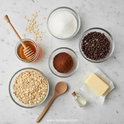 Chocolate No-Bake Cookies – Easy 10-Minute Recipe - ingredients preparation