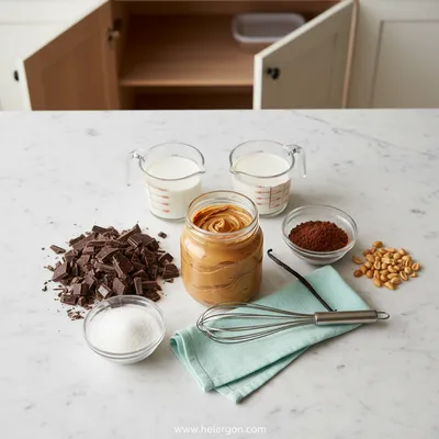 Chocolate Peanut Butter Ice Cream Recipe - cooking process