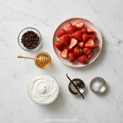 Chocolate Strawberry Greek Yogurt Clusters - cooking process