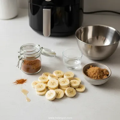 Cinnamon-Sugar Air Fryer Banana Chips - cooking process