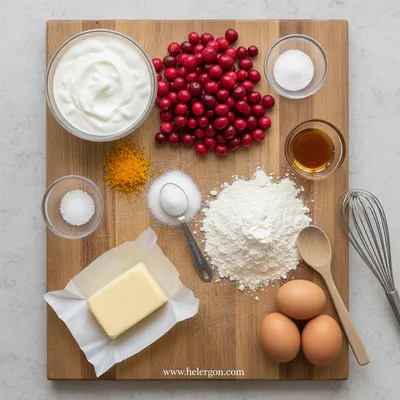 Cranberry Orange Yogurt Muffins - cooking process