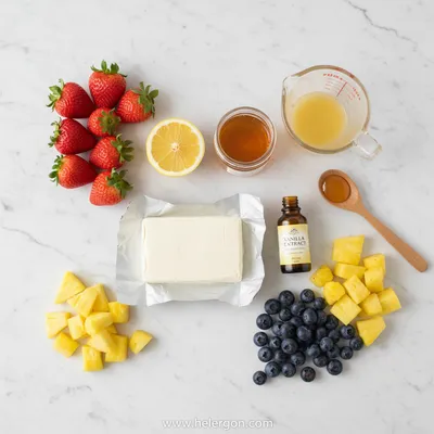 Best Cream Cheese Fruit Dip - ingredients preparation