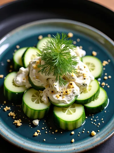Creamy Cucumber Salad Recipe - ready to serve