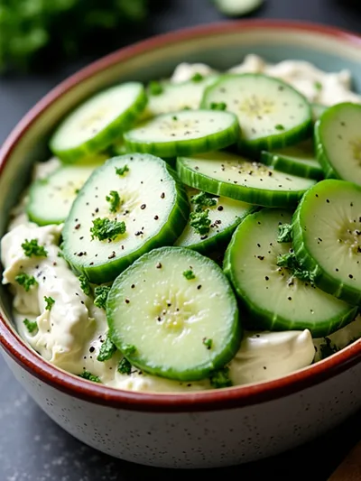 Creamy Cucumber Salad Recipe