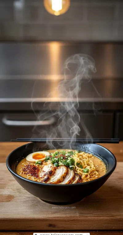Creamy Garlic Chicken Ramen