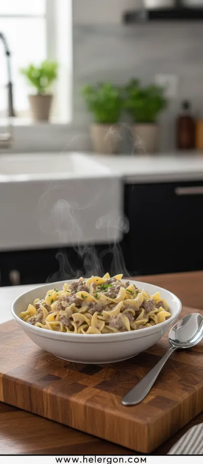Creamy Ground Beef Stroganoff - Ready in 30 Minutes