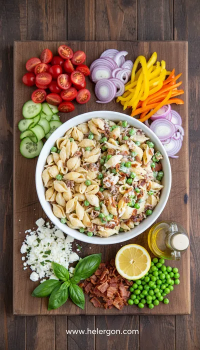 Creamy Pasta Salad - cooking process