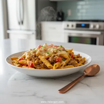 Creamy Rotel Pasta with Ground Beef – Easy Weeknight Dinner