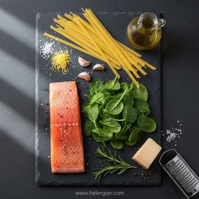 Creamy Salmon Spinach Pasta – Ready in 25 Minutes - cooking process