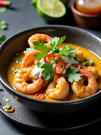 Creamy Thai Coconut Shrimp Curry - cooking process