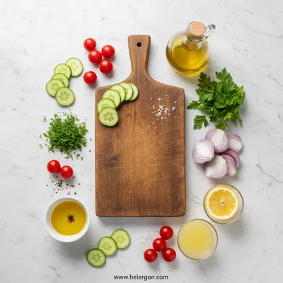Cucumber and Tomato Salad - cooking process