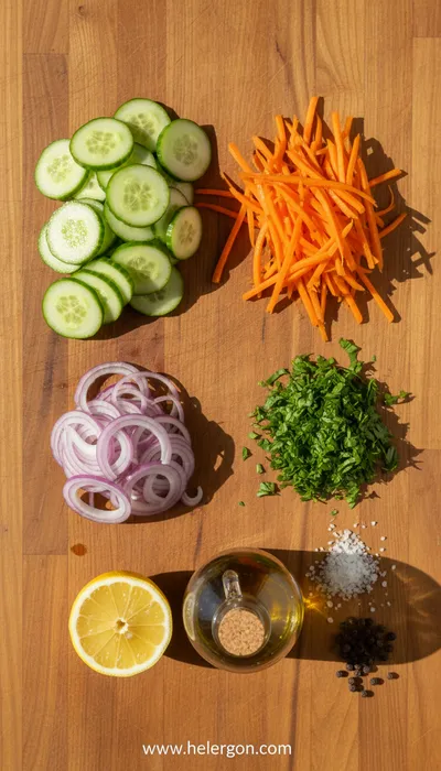 Cucumber Carrot Salad – Quick & Simple - cooking process