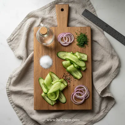 Cucumber Vinegar Salad – Easy Swedish Style - cooking process