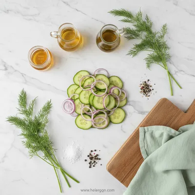 Cucumber Vinegar Salad – Quick & Easy Recipe - cooking process