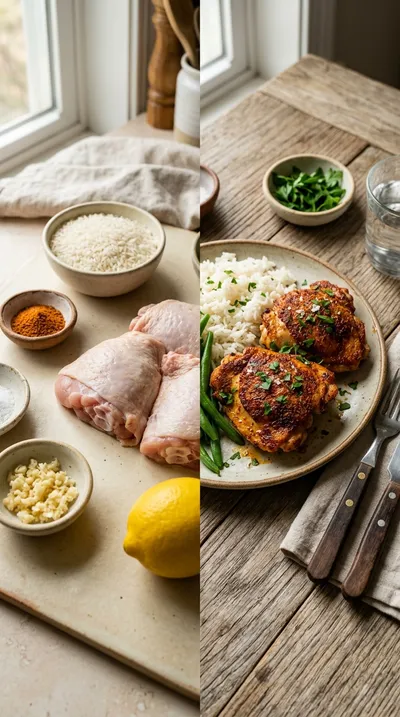 Old Bay Chicken Thighs – Easy Weeknight Dinner - ready to serve