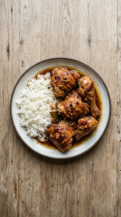 Filipino Chicken Adobo - cooking process