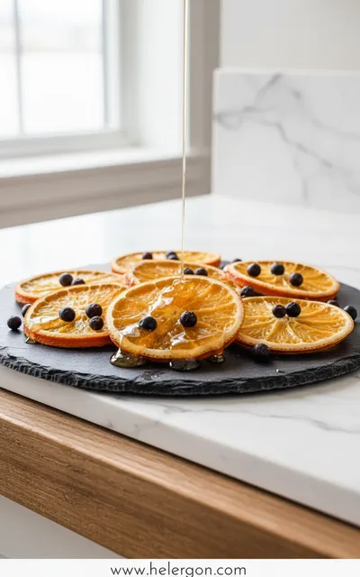Dried Orange Slices With Honey & Juniper