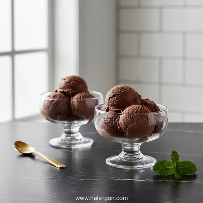 Duo of Chocolate Ice Cream Glasses